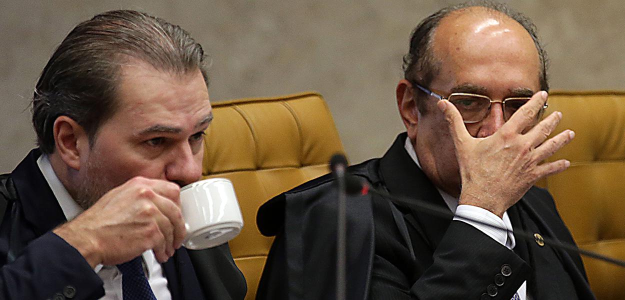 Os ministros do STF Dias Toffoli e Gilmar Mendes