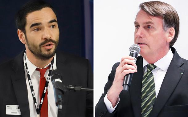 O ator Caio Blat e Jair Bolsonaro