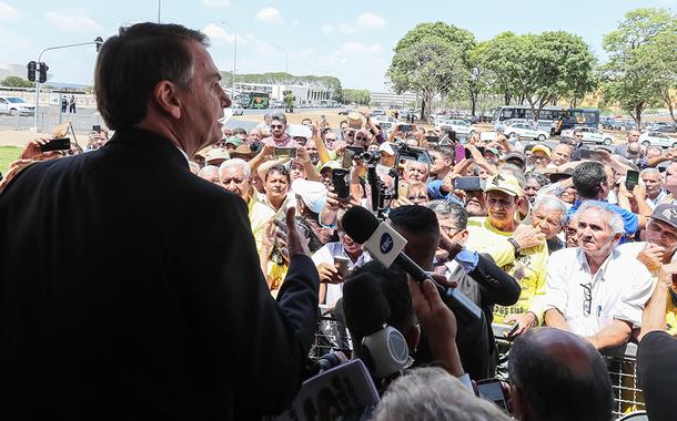 Jair Bolsonaro, durante encontro no Palácio do Planalto, com grupo de Garimpeiros - 01/10/2019