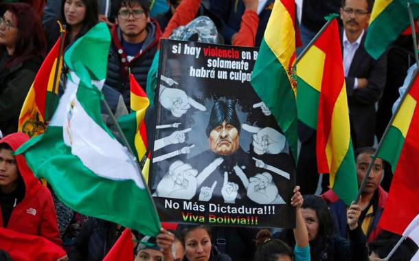 Protestos na Bolívia