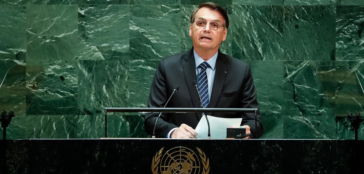 Jair Bolsonaro discursa durante a abertura do Debate Geral da 74ª Sessão da Assembleia Geral das Nações Unidas