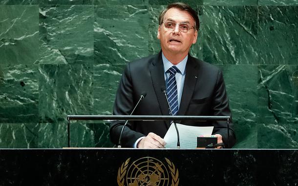 Jair Bolsonaro discursa durante a abertura do Debate Geral da 74ª Sessão da Assembleia Geral das Nações Unidas