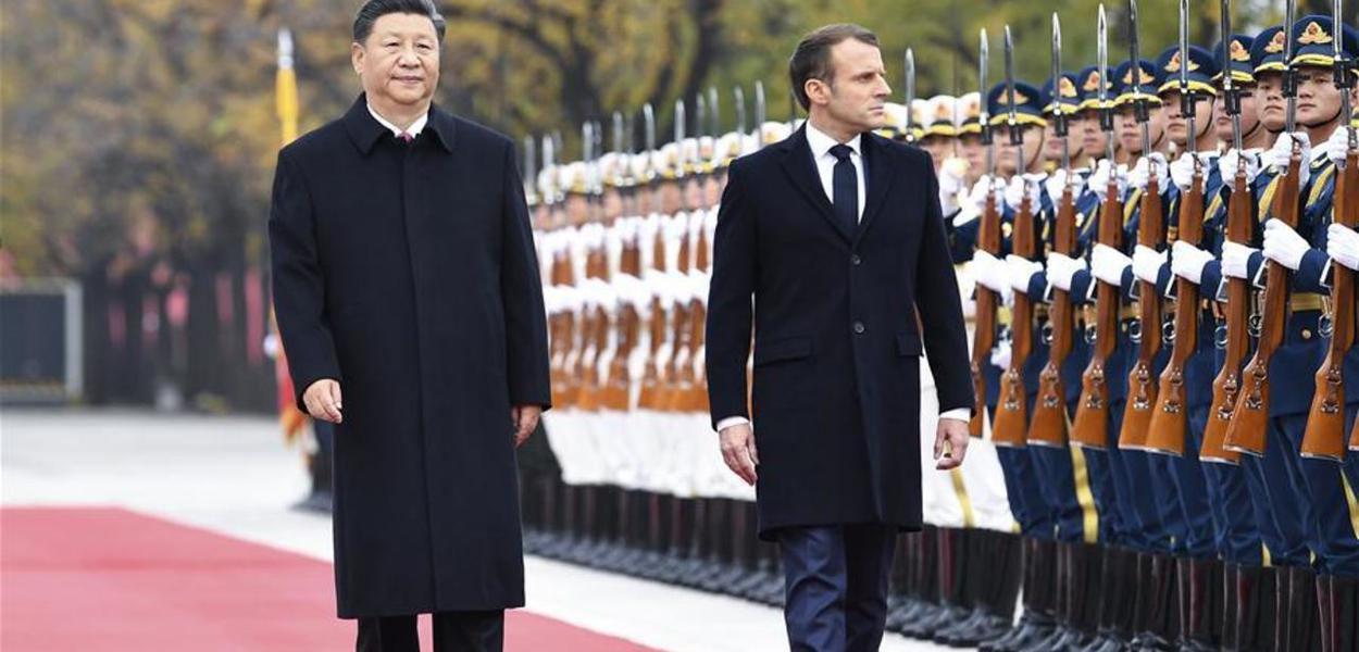 Xi Jinping e Emmanuel Macron