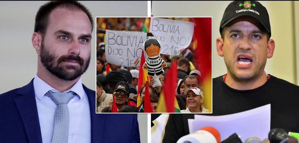 Eduardo Bolsonaro e Luis Fernando Camacho