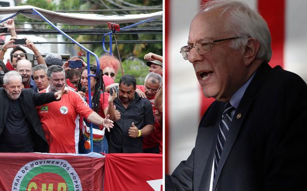 Ex-presidente Lula e Bernie Sanders