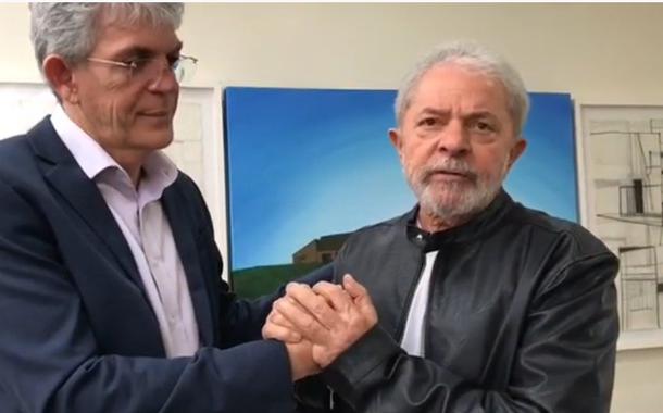 Lula e o ex-governador da Paraíba Ricardo Coutinho