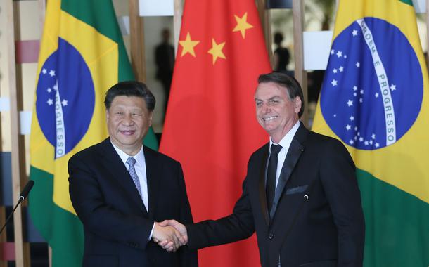 Jair Bolsonaro e o presidente da China, Xi Jinping