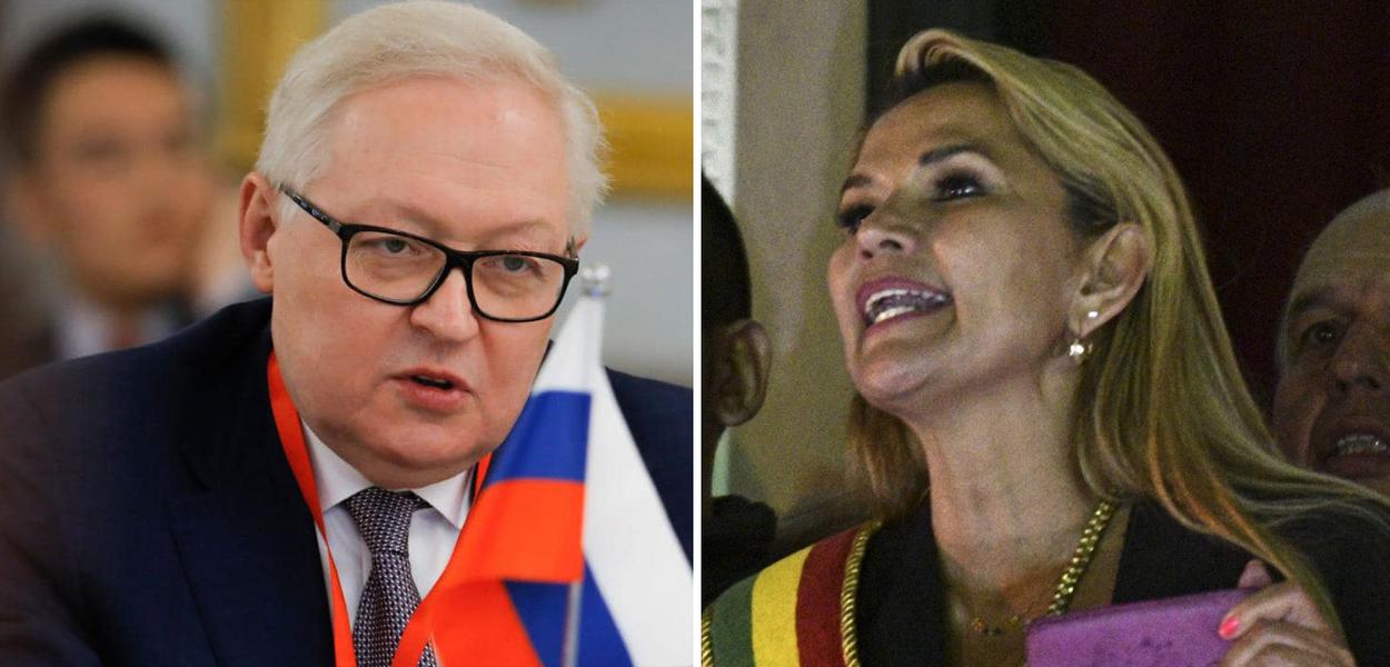 Sergei Ryabkov e Jeanine Áñez