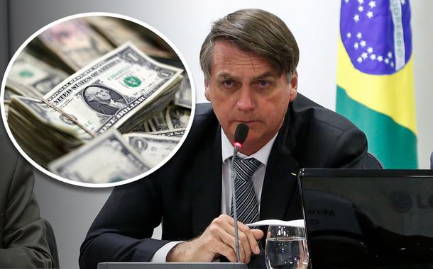 Jair Bolsonaro, Paulo Guedes e dólar