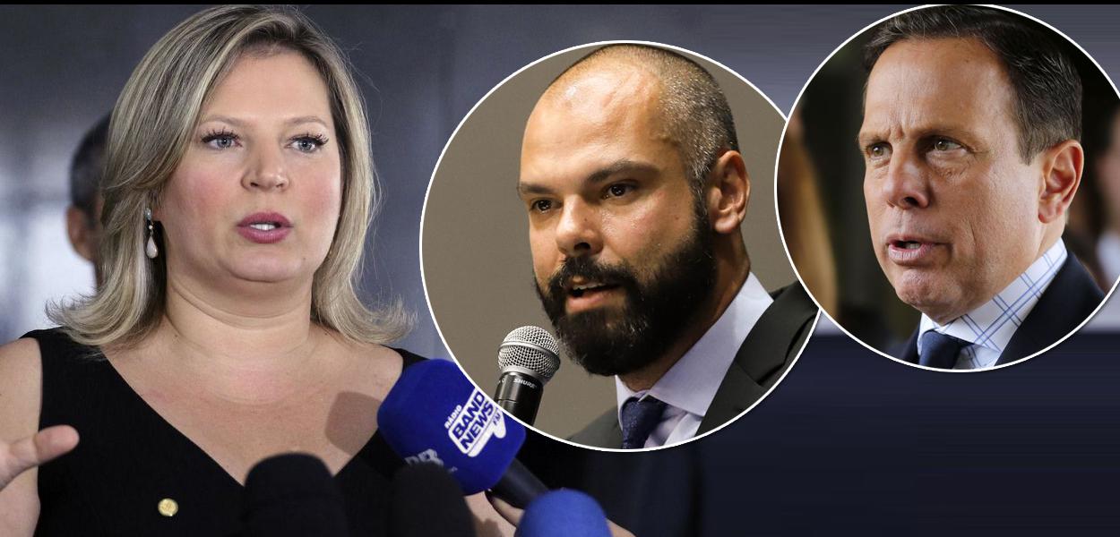 Joice Hasselmann, Bruno Covas e João Doria