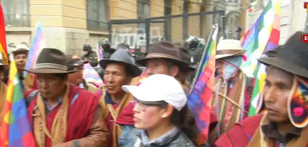 Marchas em La Paz, Bolívia.