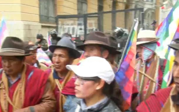 Marchas em La Paz, Bolívia.