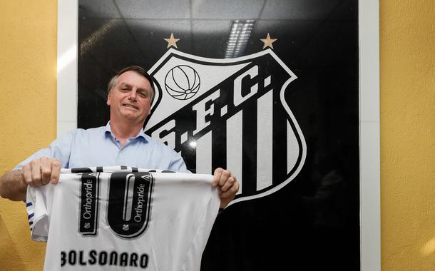 Jair Bolsonaro na Vila Belmiro