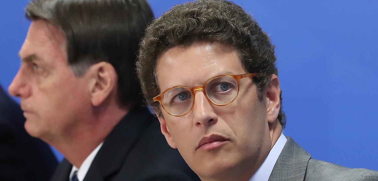 Jair Bolsonaro e o Ministro de Estado do Meio Ambiente, Ricardo Salles