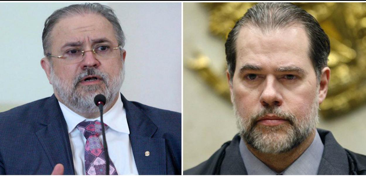 Procurador-geral da República, Augusto Aras, e o ministro do STF Dias Toffoli