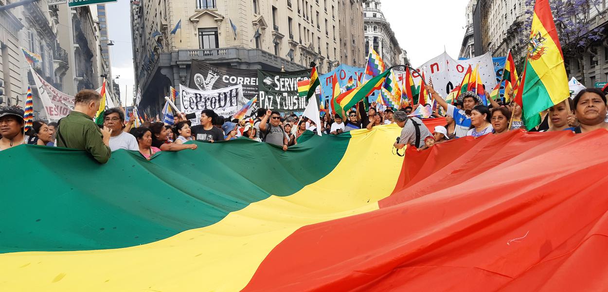 manifestantes bolívia