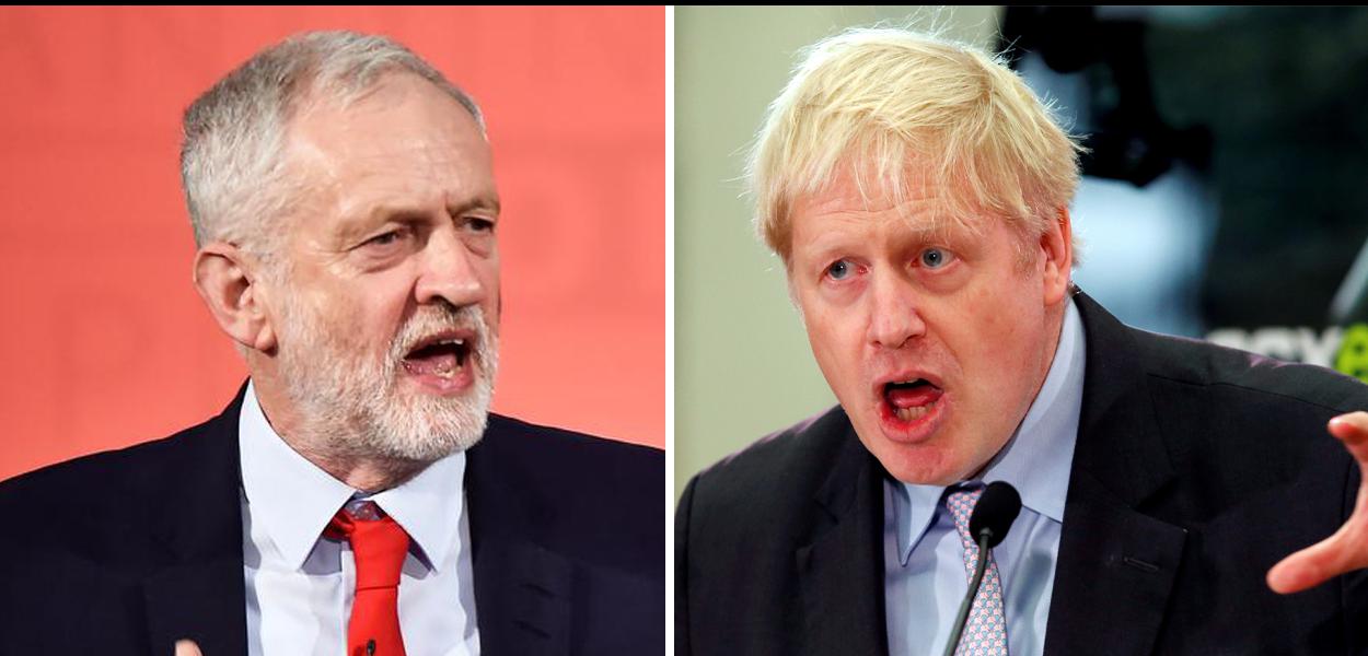Jeremy Corbyn e Boris Johnson 