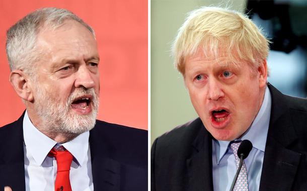 Jeremy Corbyn e Boris Johnson 