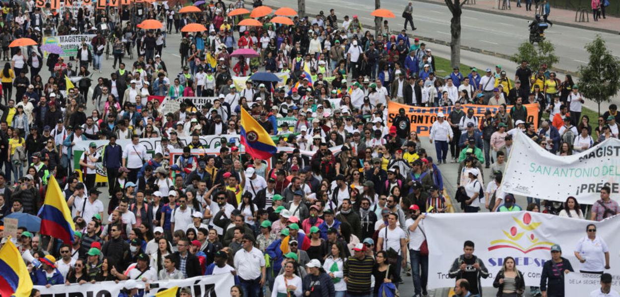 Protestos na Colômbia