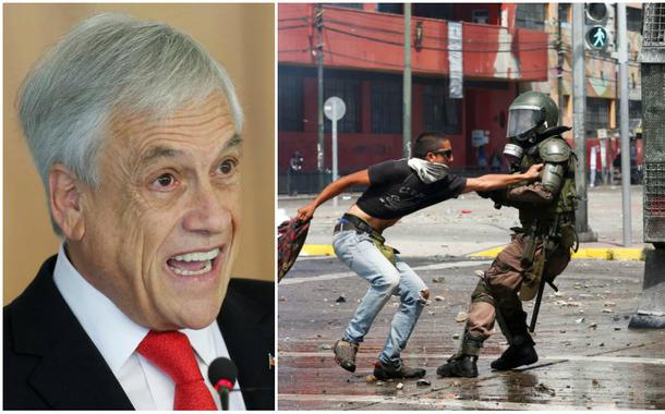 Presidente Piñera reprime protestos no Chile