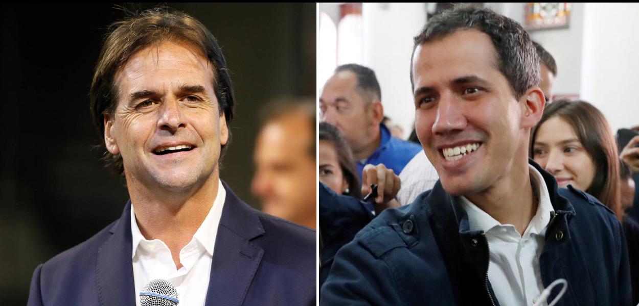 Lacalle Pou e Juan Guaidó