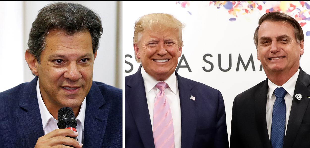 Haddad critica política de Bolsonaro diante de Trump