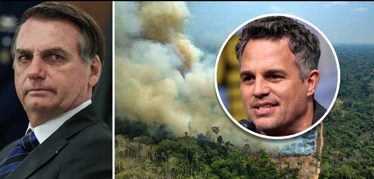 Mark Ruffalo defende DiCaprio e relaciona Bolsonaro a queimadas na Amazônia