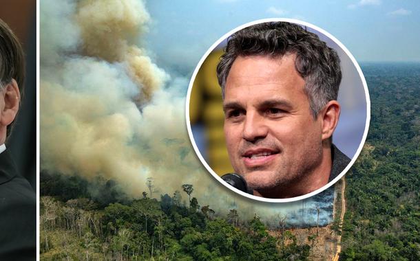 Mark Ruffalo defende DiCaprio e relaciona Bolsonaro a queimadas na Amazônia