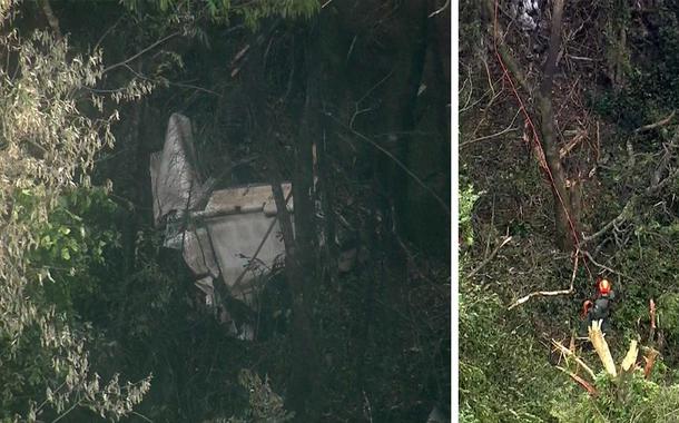 Aeronave cai na Serra da Cantareira, em SP
