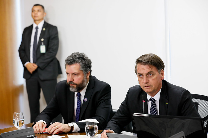 Ernesto Araújo e Jair Bolsonaro