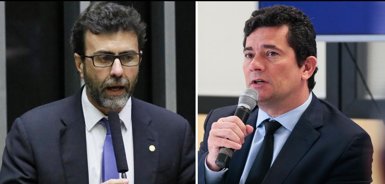 Deputado Marcelo Freixo e ministro Sergio Moro