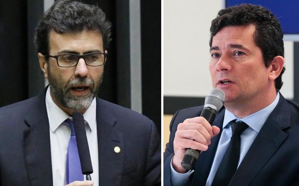 Deputado Marcelo Freixo e ministro Sergio Moro