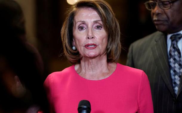Speaker of the House Nancy Pelosi (D-CA) walks after speaking about the ongoing partial government shutdown on Capitol Hill in Washington, U.S., January 3, 2019.      REUTERS/Joshua Roberts