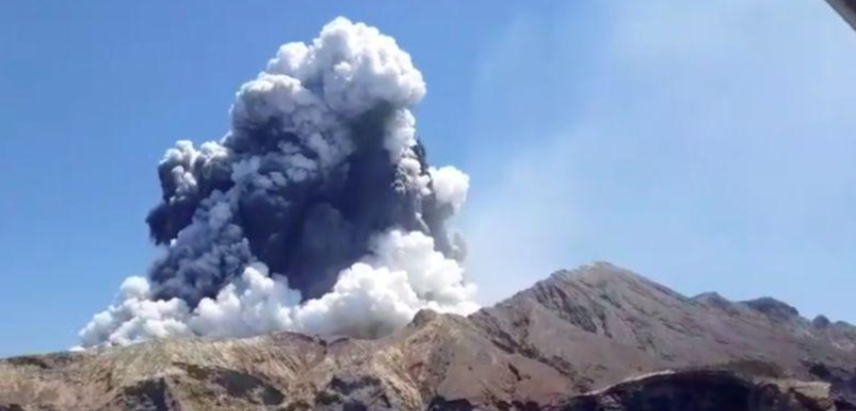 Vulcão em erupção