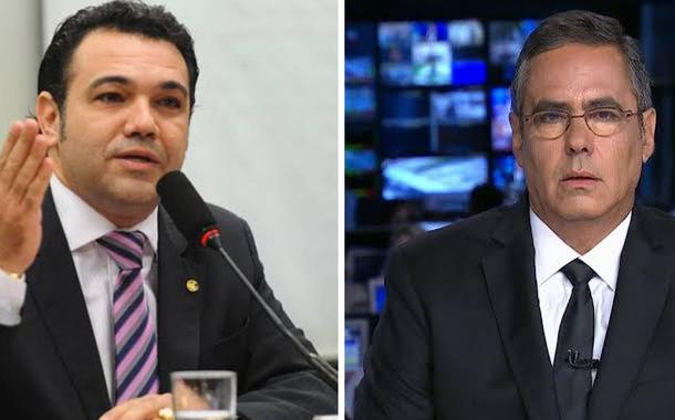 Deputado Marco Feliciano e o jornalista Fábio Pannunzio