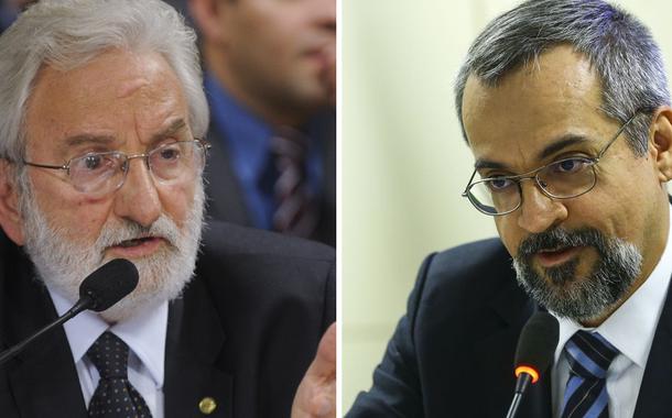 Deputado Ivan Valente e ministro da Educação, Abraham Weintraub