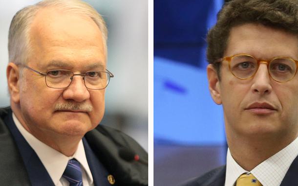 Ministro do STF Edson Fachin e ministro do Meio Ambiente, Ricardo Salles