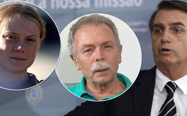 Greta Thunberg, Ricardo Galvão e Jair Bolsonaro