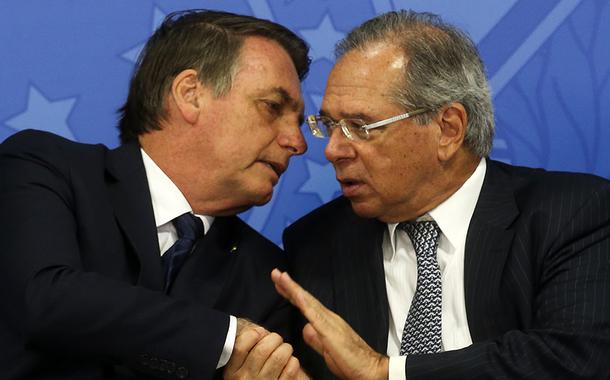 Jair Bolsonaro e o ministro da Economia, Paulo Guedes