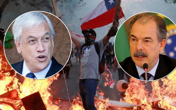Sebastián Piñera e Aloizio Mercadante