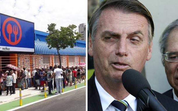 Restaurante popular e a dupla Bolsonaro e Guedes