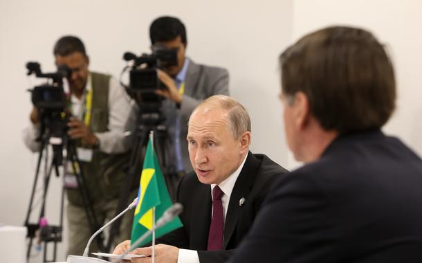 Vladimir Putin e Jair Bolsonaro