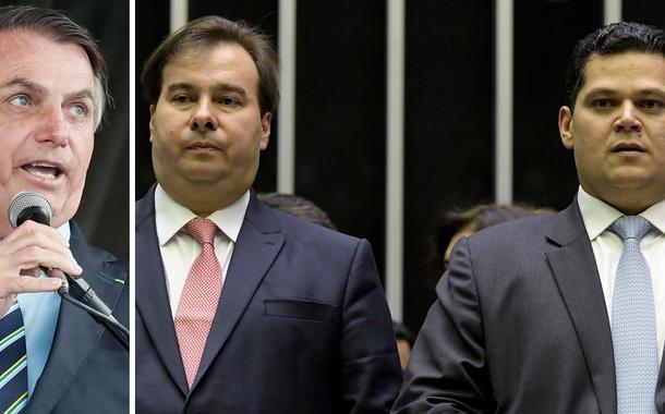 Bolsonaro recebe Dias Toffoli, Rodrigo Maia e Davi Alcolumbre no Palácio da Alvorada