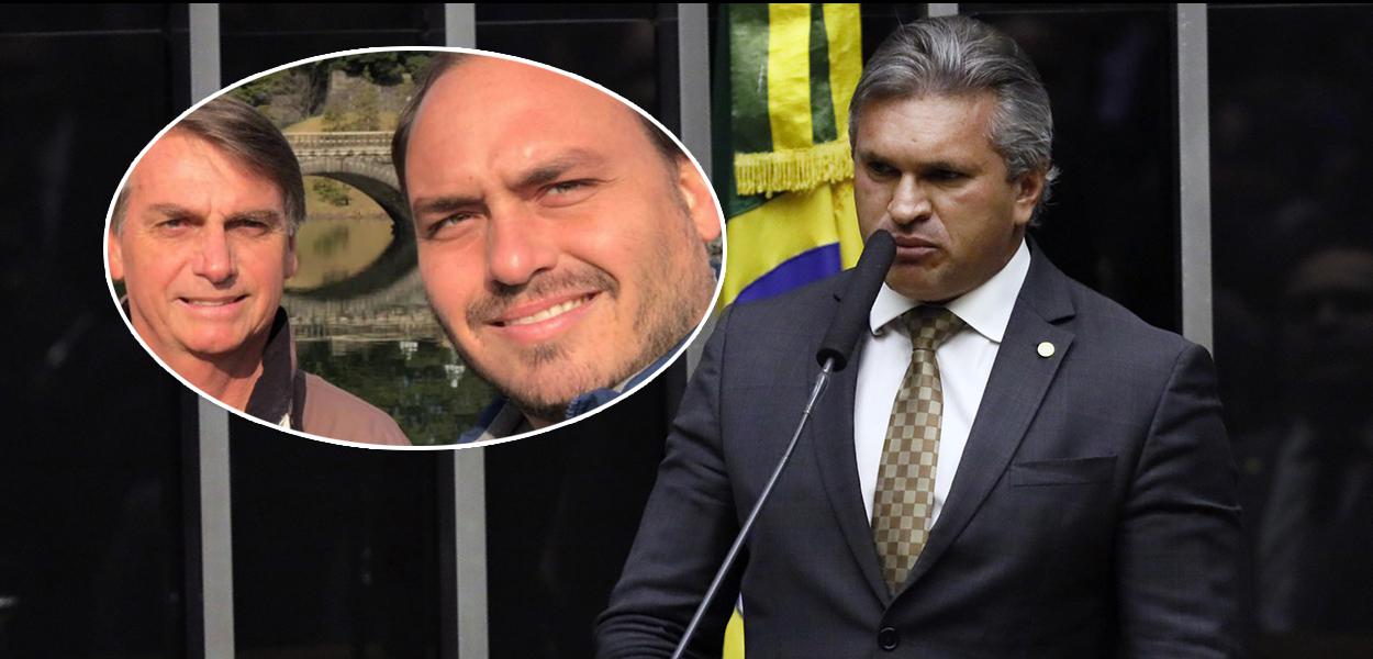 Jair Bolsonaro, Carlos Bolsonaro e Julian Lemos