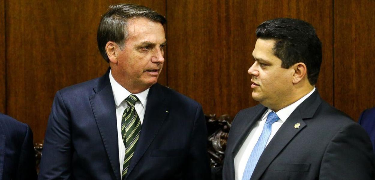 Jair Bolsonaro e Davi Alcolumbre