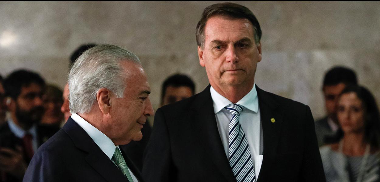 Michel Temer e Jair Bolsonaro