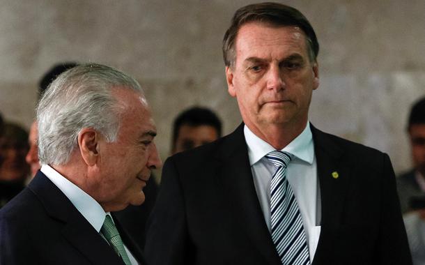 Michel Temer e Jair Bolsonaro