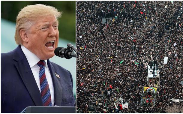 Trump e povo iraniano, que foi às ruas por Soleimani