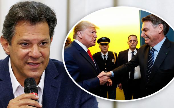 Fernando Haddad, Donald Trump e Jair Bolsonaro