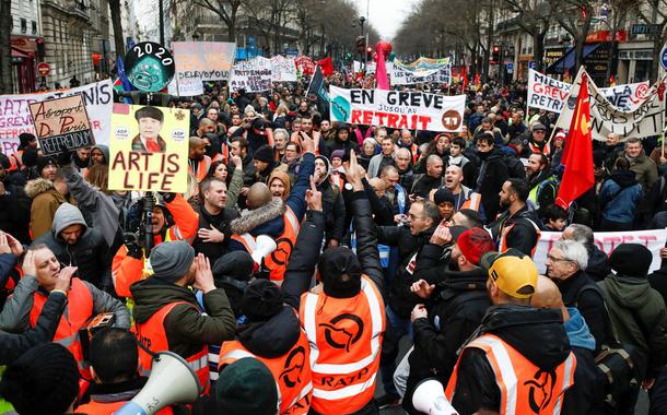 Greve na França contra reforma da Previdência de Macron